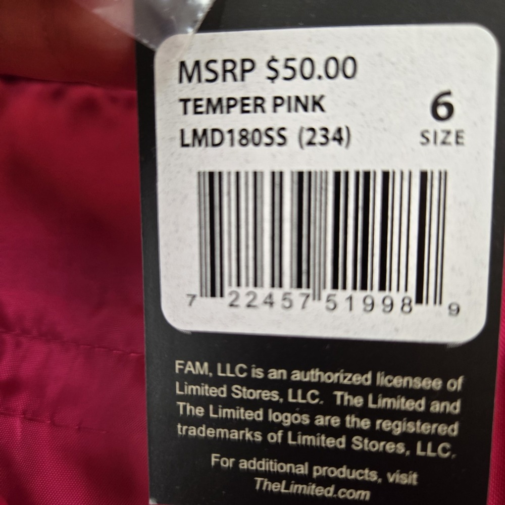 NWT‎ The Limited Women's Casual Tailored Short Temper Pink Size 6 (32" X 5") - Picture 4 of 9